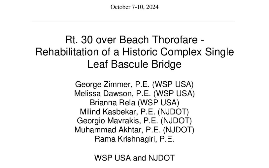 Rt. 30 over Beach Thorofare – Rehabilitation of an Historic Complex ...